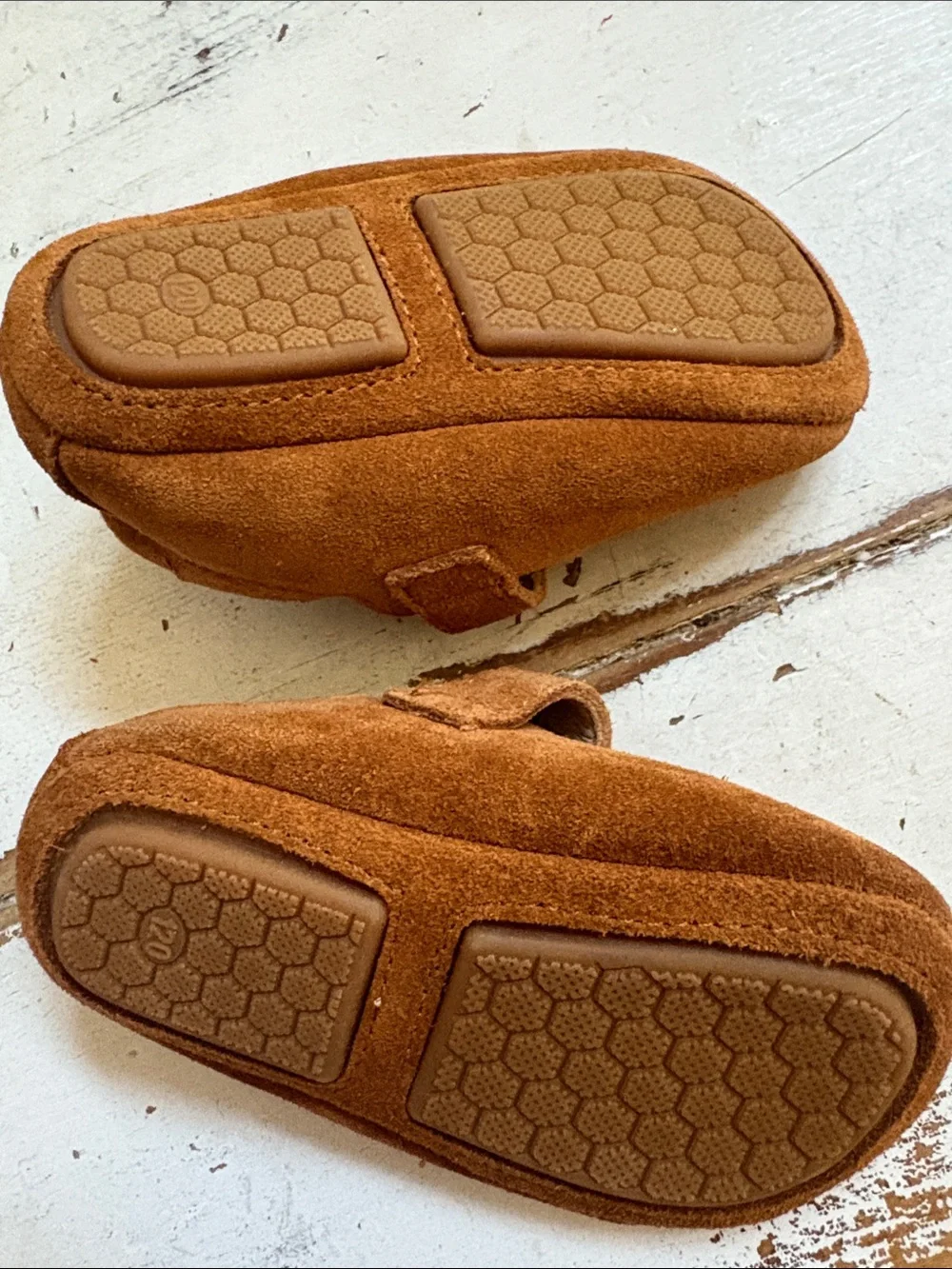 Thee born Brown Suede Kids T-Strap Buckle Shoes
